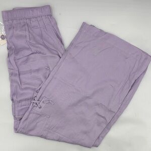 By Anthropologie Palazzo Utility Cargo Pants in Lilac